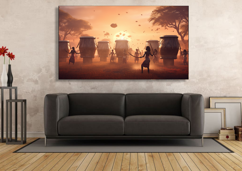 Canvas Wall Art - Drums of the Savannah - IM0350