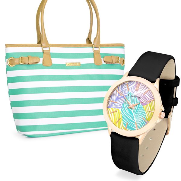 Cazabella Handbag and Watch Combo