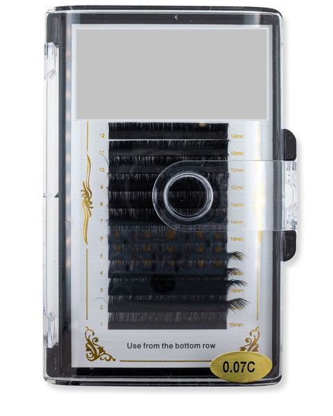Mixed Size Individual Lashes Tray - C Curl