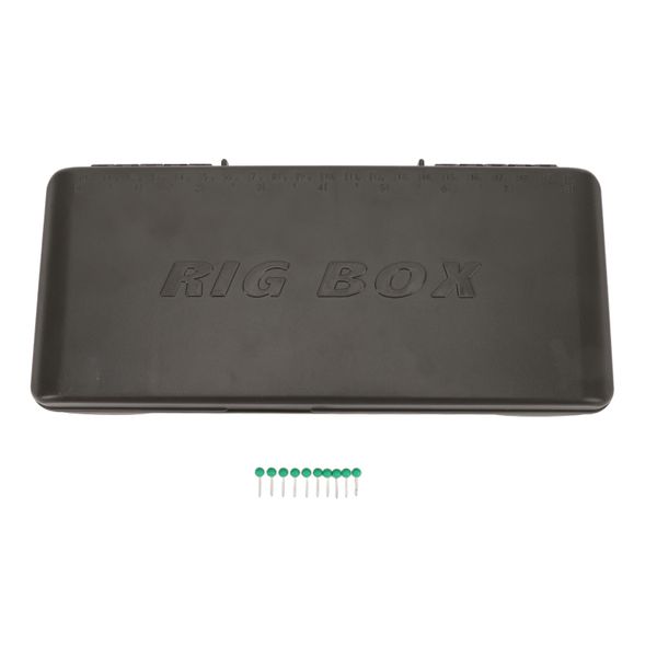 OD Green ABS Carp Rig Storage Box with 10 Pins