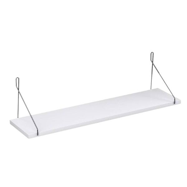 Modern Minimalist Floating Wall Shelf - White