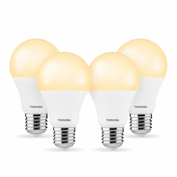 Toshiba E27 A60 LED Light Bulb 12W Cool/Neutral White 4000K - 4 Pack