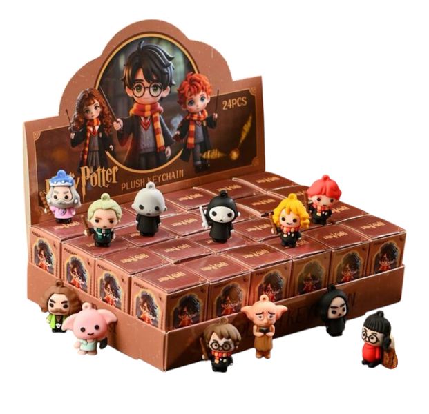 24-Piece Harry Potter Themed Mini Keychain Collection - Magical Figures Set