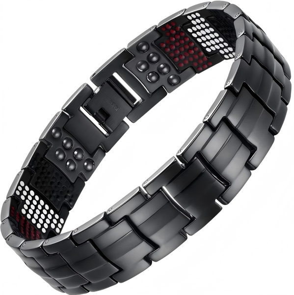 IPSTYLE Men's Bracelet Magnetic Therapy Wristband Premium Pure Titanium