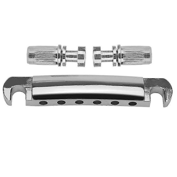 6 String Zinc T-O-M Bridge LP Silver