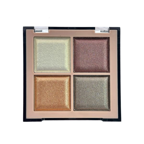 4-Shade Eye Shadow Palette for Women - Matte &amp; Shimmer Compact