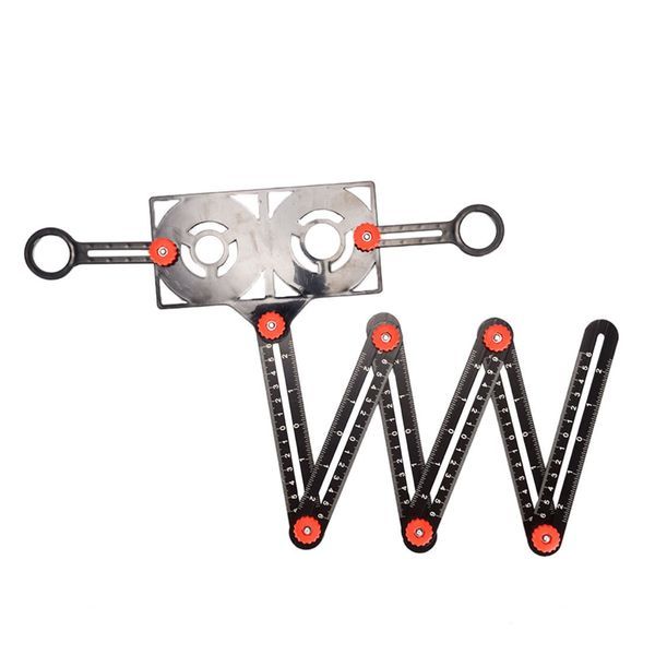 Tool DIY Multi Angle Measuring 6 Set Folding Ruler &amp; Drill Locator 113.2 cm