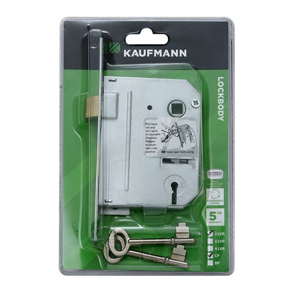 Kaufmann - Lockbody 2 Lever Sabs - Chrome Plated - Bulk Pack of 3
