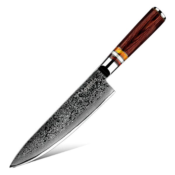 Soshida Zen 8" Damascus Steel Chef Knife