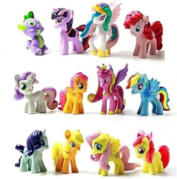 Sulfar My Little Pony Cake Toppers Mini Figures Set Of 12