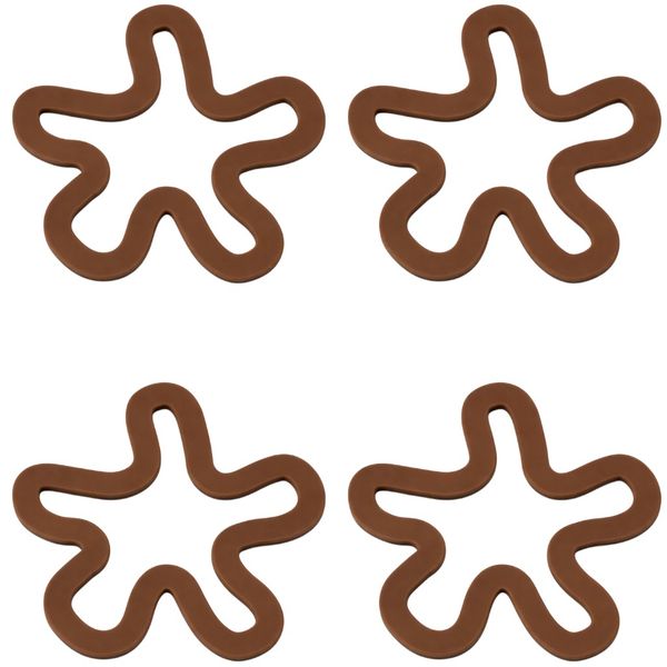 4 Pack - Flower-Shaped Silicone Heat-Resistant Trivet