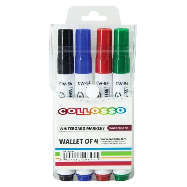 Collosso Whiteboard Markers Bullet Point Wallet Of 4 Shop Today