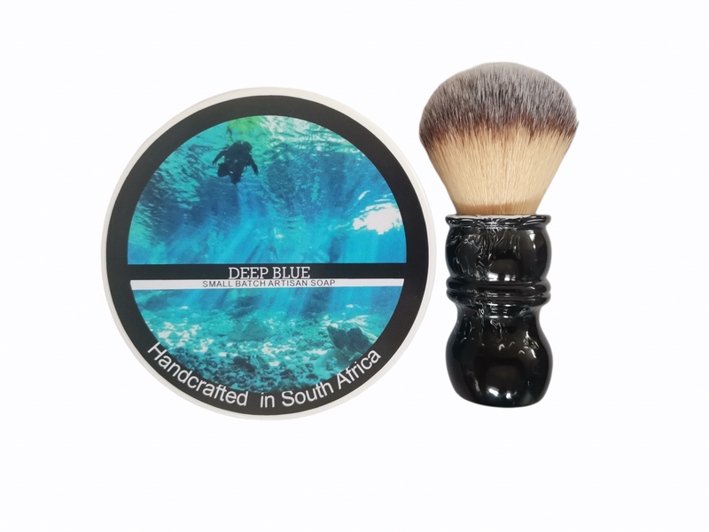 Shaving soap &amp; shaving brush combo Deep Blue