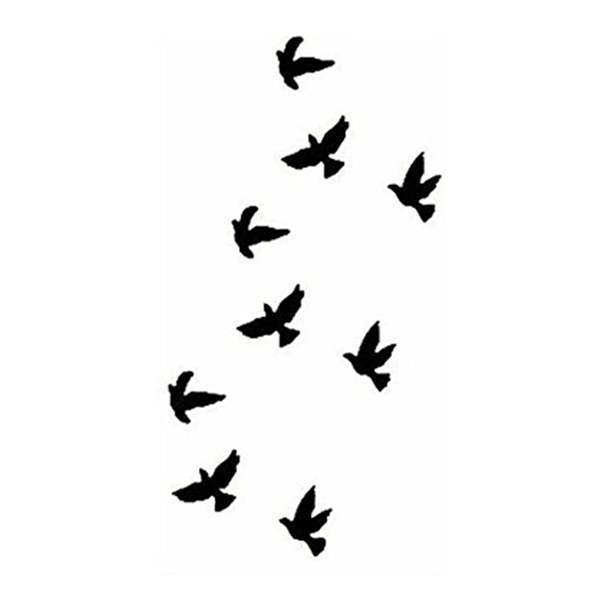 Black Bird Waterproof Body Art Sleeve DIY Sticker Temporary Tattoo