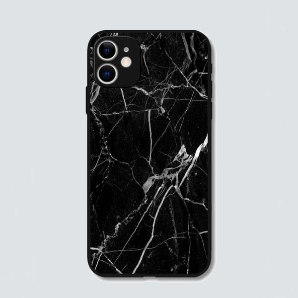 Black Marble Pattern TPU Cover for iPhone 13 Series
