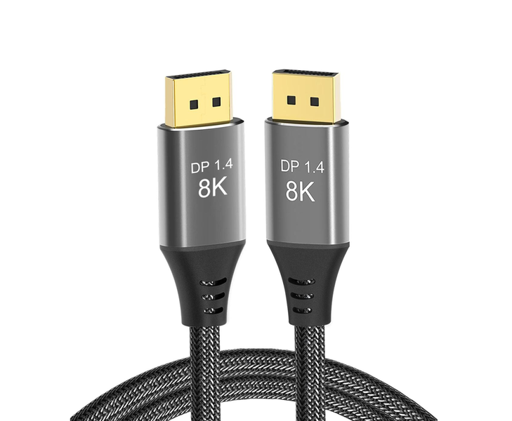 8K Braided DisplayPort Cable, Support 8K@60Hz / 4K@144Hz, HDR, HDCP