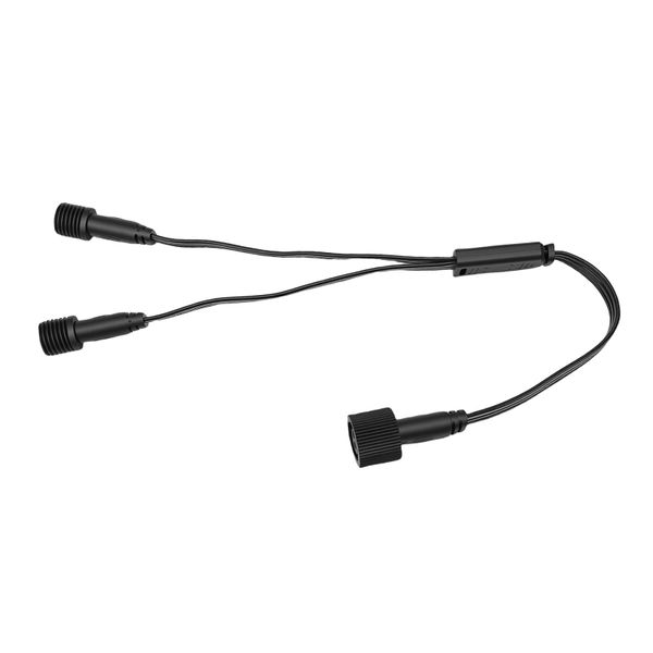 Outdoor Y Splitter For Govee Lights 3 Pin 2 Male 1 Female Black