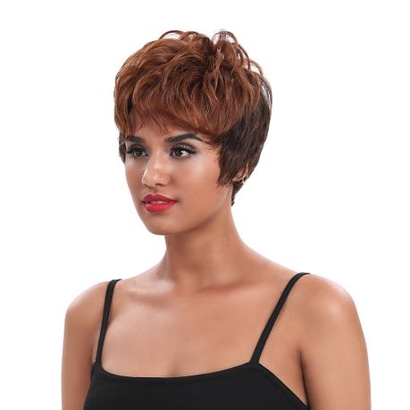Short Brazilian Peruvian 100%Human Hair Wigs Pixie Cut Wigs Cattleya 1b | Buy  Online in South Africa 