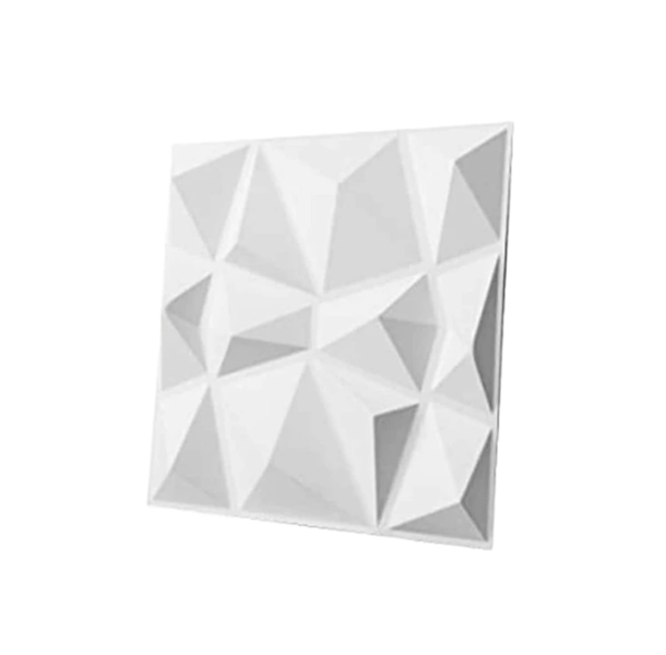 White Diamond Pattern Design 3D Wall Panels