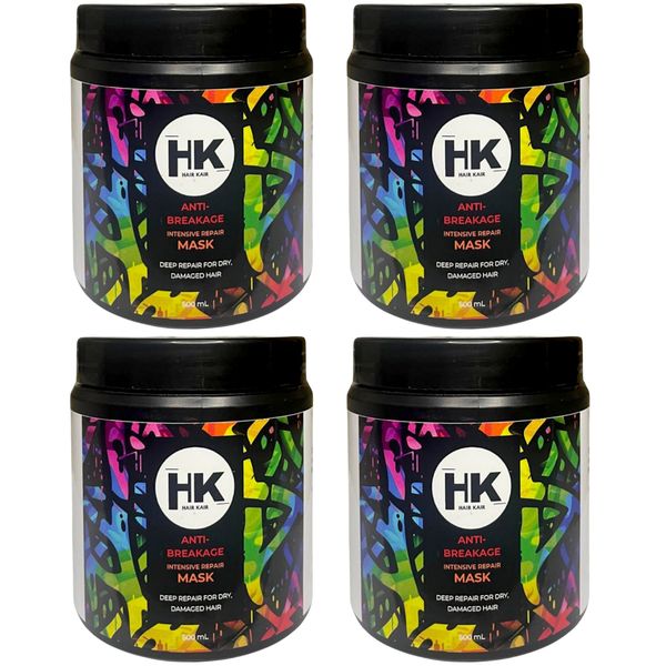 HK Anti-Breakage Repair Mask 4-Pack 500ml - Strengthens &amp; Restores Hair