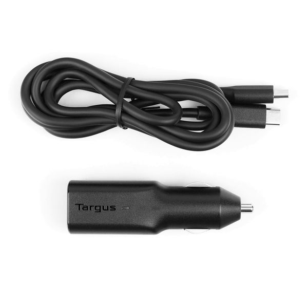 Targus 45w USB-C Universal Laptop Car Charger - Black