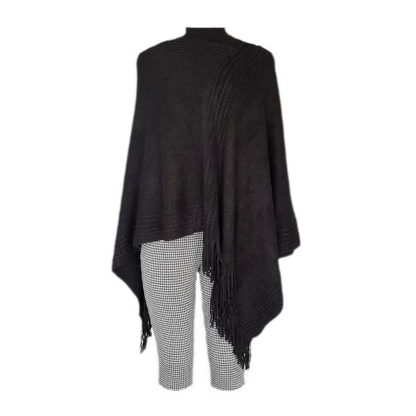 Women's Knit Pattern Poncho