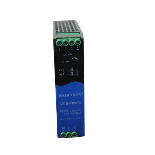 LIF240-10B12R2: 192W 12V/16A DIN Rail AC/DC Supply with Active PFC