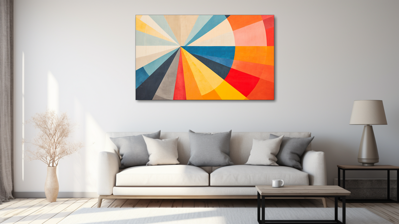 Canvas Wall Art - Multi Coloured Abstract Piece - HD0179