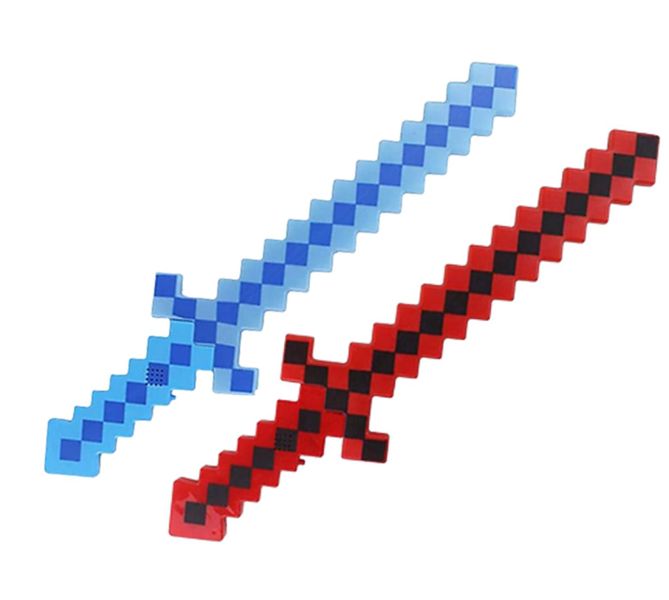 60cm Flashing Light Up Toy Sword with Fighting Sounds - 2 Pieces