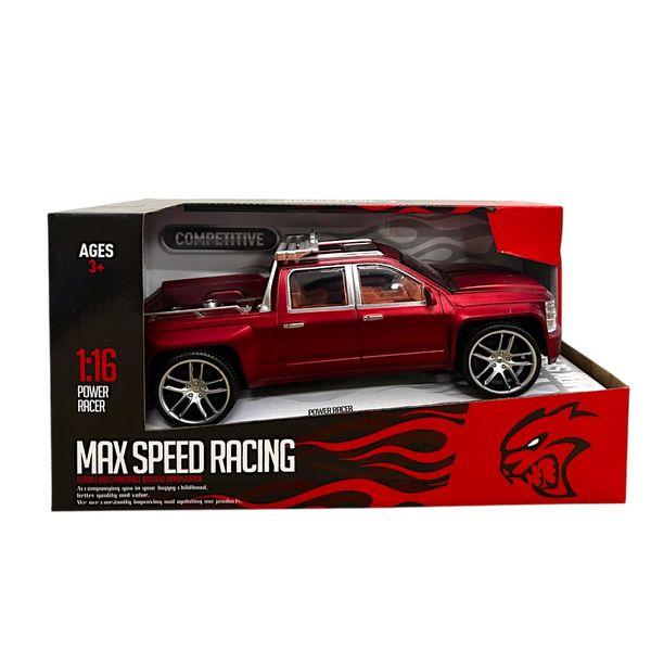Red Classic 1:16 Max Speed Racing Truck - Thrill-Packed Push &amp; Pull Toy
