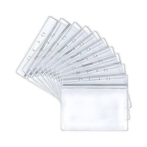 Fully Transparent Multipurpose Horizontal Card Holders - 10 Pack
