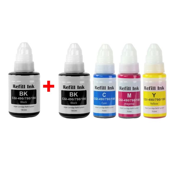 Canon GI-490 / G1400 / G2400 / G3400 Multipack + 1 x Black-Compatible