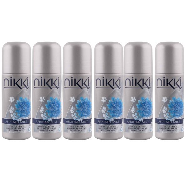 Nikki Long Lasting Anti-perspirant Roll On 50ml - African Mist Pack of 6