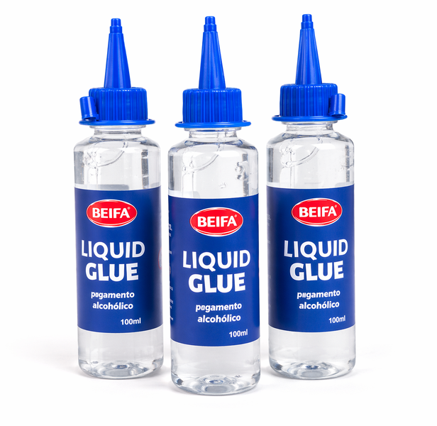 Beifa Liquid Glue (3 Pack) - Strong Clear Adhesive with Precision Nozzle