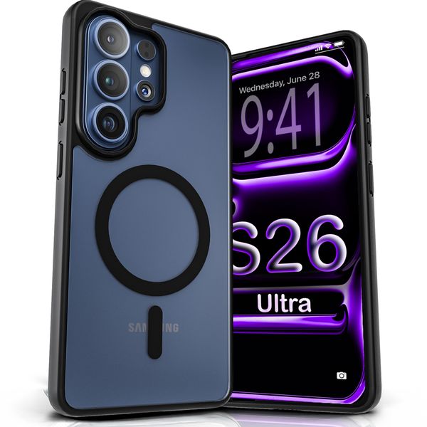ORRO Clear Case for Samsung Galaxy S26 Ultra -MagSafe Compatible, Black