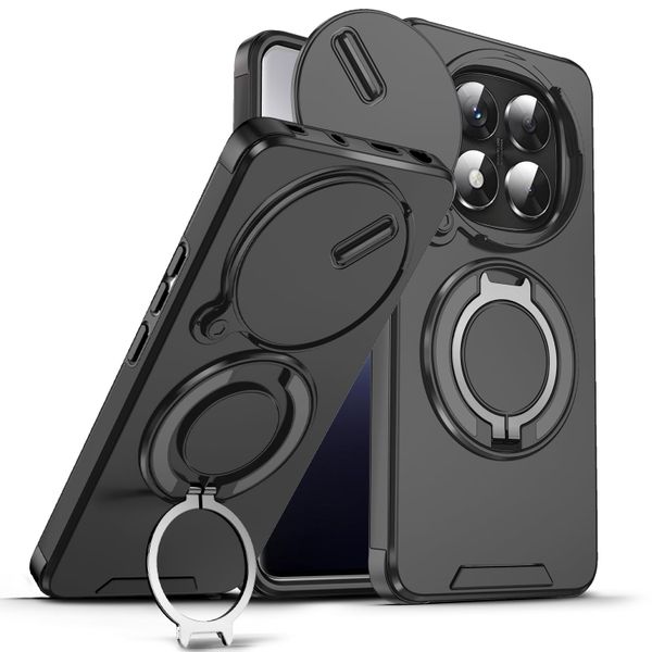 Anti-fall Case with Slide Camera Cover Compatible with Redmi Note 14 Pro 5G