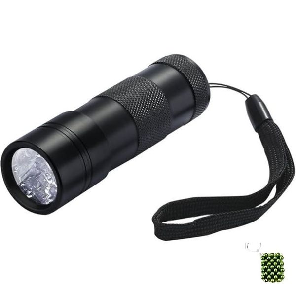 12 LED UV Ultra Violet Torch Mini Flashlight And A Keyholder