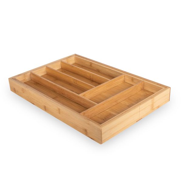 Hazlo Bamboo Expandable Cutlery Tray HBM5101