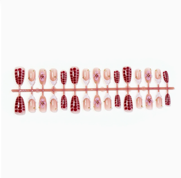 On Nails - Almond - Berry Blossom image