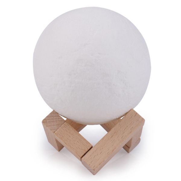 LED 16 Colors 3D Printing Warm Moon Lamp