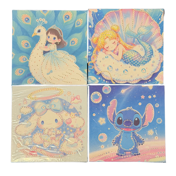 4pcs Stitch 20cm Pearl Painting Bundle