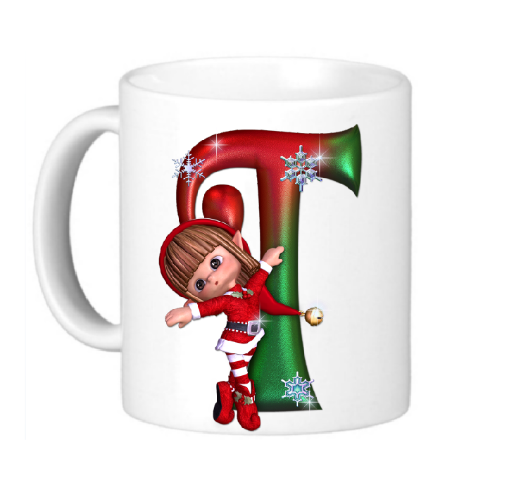 Christmas Elf Alphabet T Coffee Mug Buy Online in South Africa