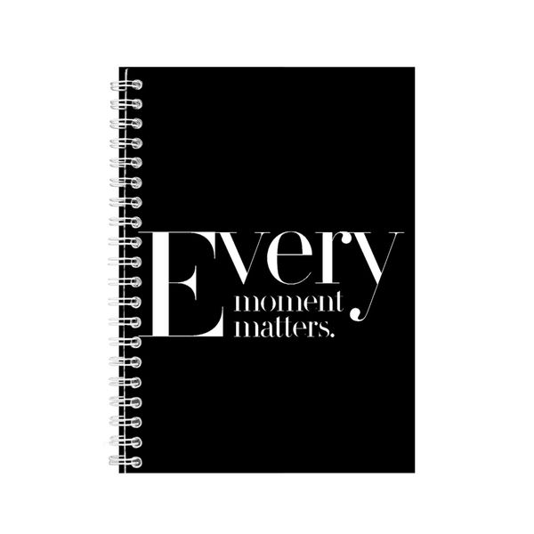 Moment A5 Notebook Spiral Lined Motivational Saying Graphic Notepad Gift224