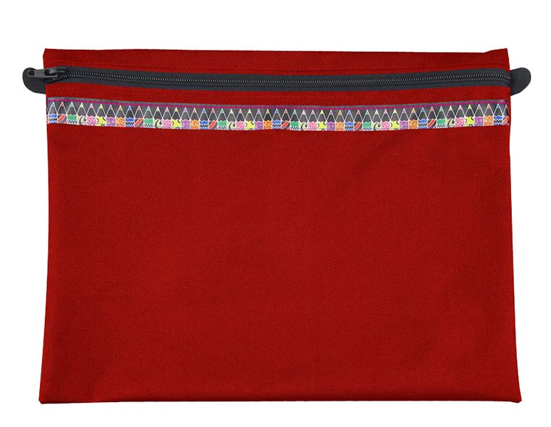 Bantex, Book bag. Landscape with zipper, Red