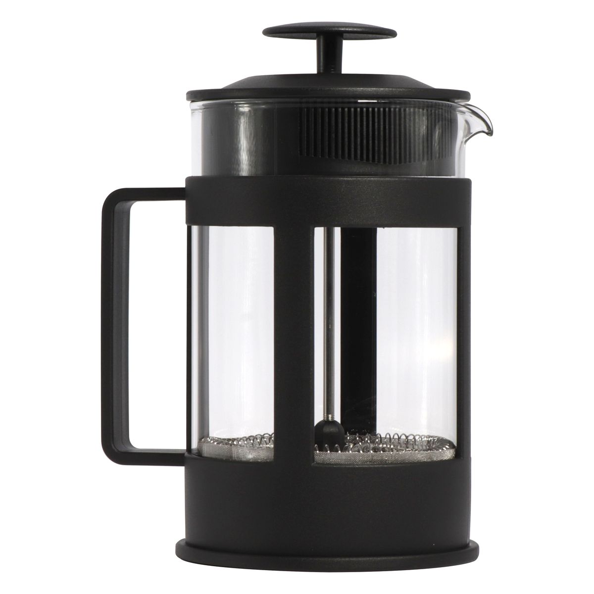 Regent Coffee Plunger Black with Plastic Frame 6/8 Cup, (800ml)