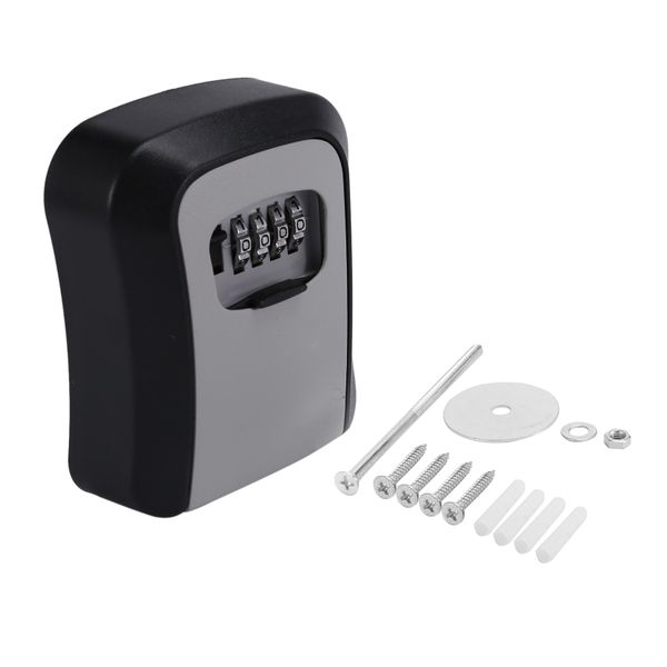 Key Lock Box Wall Mounted 4 Digit Combination Indoor