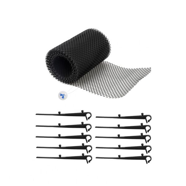 ALANES Multifunctional Plastic Gutter Guard DIY Protection Net for Gutter