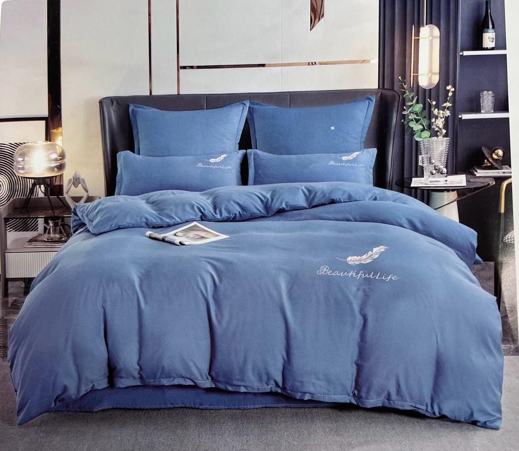 Cotton Plain Beautiful Feather Queen Duvet Cover Shop Today. Get it