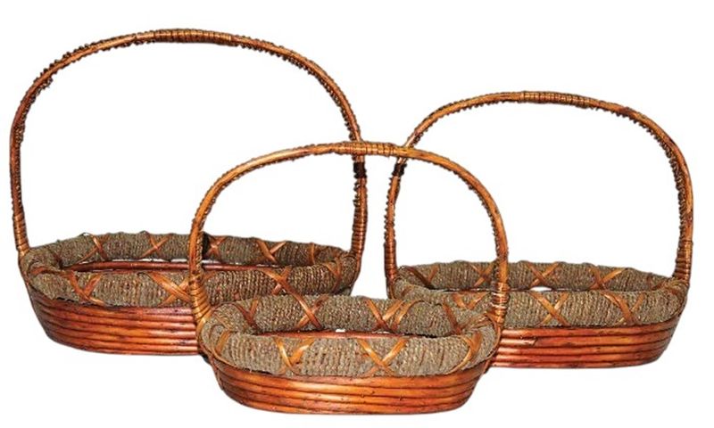 Rustic Basket Set of 3 - 36x26x11cm