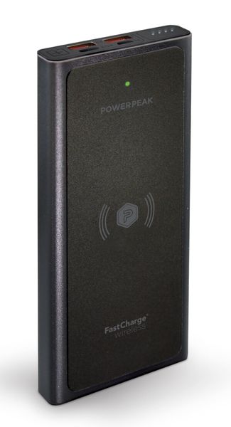 Power Peak 2-in-1 Fast Charge Wireless Charger and Power Bank 10 000 mAh